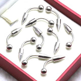85pcs Silver Tongue Lip Eyebrow CBR Captive Rings Body Piercing Jewelry Lots
