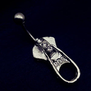 Clear Crystal Owl Navel Belly Button Ring Body Piercing Jewelry
