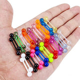 14G 16mm Glow in Dark Acrylic Nipple Ring Retainer 36PCS