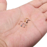 5PCS Surgical Steel Curved Nose Stud Piercing Jewelry 22G 20G 18G