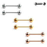 Stainless Steel Threaded Tongue Nipple Shield Barbell 14G