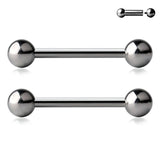 Stainless Steel Threaded Tongue Nipple Shield Barbell 14G