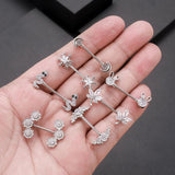 14G Stainless Steel CZ Nipple Rings Piercing Jewelry Women