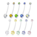 9-10PCS 14G Acrylic Bioflex Pregnancy Belly Button Rings
