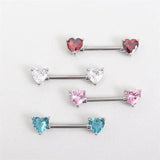 Crystal Nipple Ring Set Surgical Stainless Steel Sexy Body Jewelry Oreja