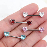 Crystal Nipple Ring Set Surgical Stainless Steel Sexy Body Jewelry Oreja