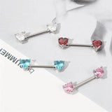 Crystal Nipple Ring Set Surgical Stainless Steel Sexy Body Jewelry Oreja