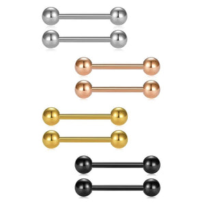 316L Stainless Steel Nipple Rings Tongue Rings Barbell Bar 8PCS