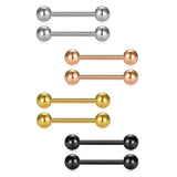 316L Stainless Steel Nipple Rings Tongue Rings Barbell Bar 8PCS