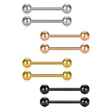 316L Stainless Steel Nipple Rings Tongue Rings Barbell Bar 8PCS