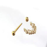 Vintage CZ Nipple Piercing Ethnic Cubic Zirconia Nipple Ring
