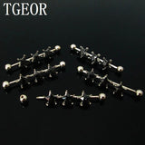 Stainless Steel CZ Zircon Industrial Barbell Piercing