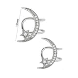 Leosoxs Heart-shaped Stainless Steel Earrings Five-star Moon Ear Clip