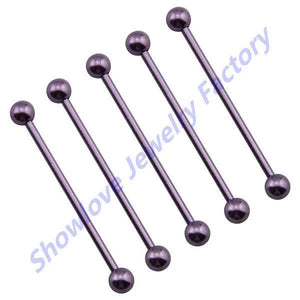 10pcs Ear Industrial Barbell 14G Straight Barbell Tragus Piercing Studs Rings