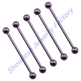 10pcs Ear Industrial Barbell 14G Straight Barbell Tragus Piercing Studs Rings