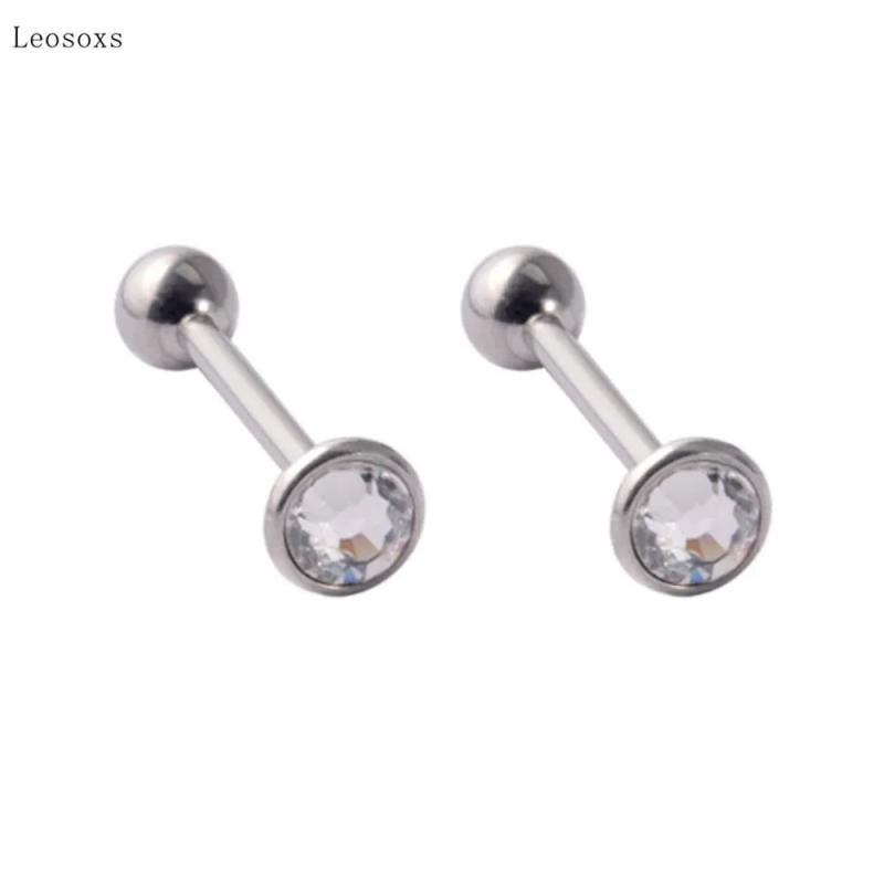 2pcs Multicolor Zircon Thread Tongue Nail Body Jewelry