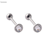 2pcs Multicolor Zircon Thread Tongue Nail Body Jewelry