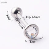 2pcs Multicolor Zircon Thread Tongue Nail Body Jewelry