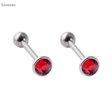 2pcs Multicolor Zircon Thread Tongue Nail Body Jewelry