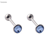 2pcs Multicolor Zircon Thread Tongue Nail Body Jewelry