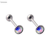 2pcs Multicolor Zircon Thread Tongue Nail Body Jewelry