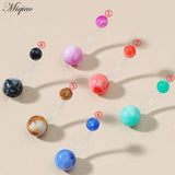 10pcs Stone Ball Belly Button Ring Body Piercing Jewelry