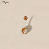 10pcs Stone Ball Belly Button Ring Body Piercing Jewelry