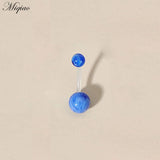 10pcs Stone Ball Belly Button Ring Body Piercing Jewelry