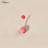 10pcs Stone Ball Belly Button Ring Body Piercing Jewelry