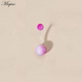 10pcs Stone Ball Belly Button Ring Body Piercing Jewelry