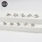 Titanium G23 Bend Nose Ring Round Ball Ear Bone Piercing