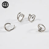 Titanium G23 Bend Nose Ring Round Ball Ear Bone Piercing