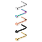 316L Surgical Steel Nose Stud Ring with 2MM Flat Top - 2-6PCS