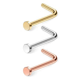 316L Surgical Steel Nose Stud Ring with 2MM Flat Top - 2-6PCS