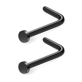316L Surgical Steel Nose Stud Ring with 2MM Flat Top - 2-6PCS