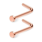 316L Surgical Steel Nose Stud Ring with 2MM Flat Top - 2-6PCS