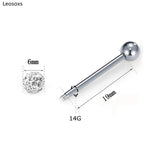 Leosoxs 8pcs Stainless Steel Barbell Tongue Ring Set