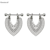2pcs Stainless Steel Ethnic Style Breast Ring
