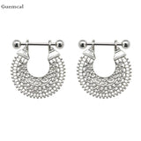 2pcs Stainless Steel Ethnic Style Breast Ring