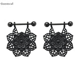 2pcs Stainless Steel Ethnic Style Breast Ring