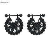 2pcs Stainless Steel Ethnic Style Breast Ring