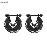 2pcs Stainless Steel Ethnic Style Breast Ring