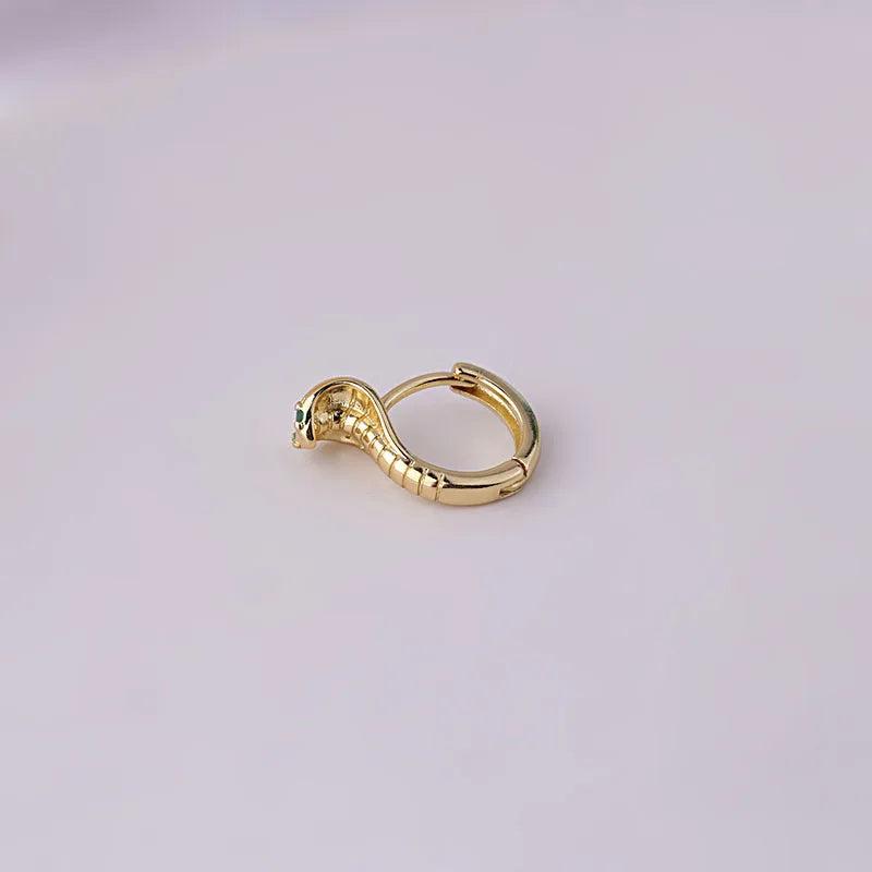 Irregular Copper Zircon Earbuckle Piercing Earrings