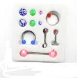 Body Jewellery Set Piercing Eyebrow Lip Stud Belly Ear