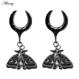 Stainless Steel Moth Butterfly Pendant Ear Tunnel Plug Expander