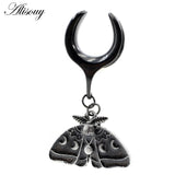 Stainless Steel Moth Butterfly Pendant Ear Tunnel Plug Expander
