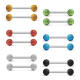 14G Wrinkled Matte Ball Nipple Shield Barbell