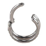 ASTM F136 Titanium Nose Ring CZ Hinged Segment Clicker Piercing Jewelry