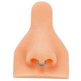 ASTM F136 Titanium Nose Ring CZ Hinged Segment Clicker Piercing Jewelry