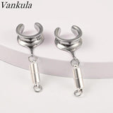 Vankula 6-25mm Stainless Steel Dangle Saddle Ear Tunnel Plug Expander